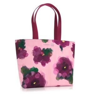 Clinique Pink and Purple Floral Tote